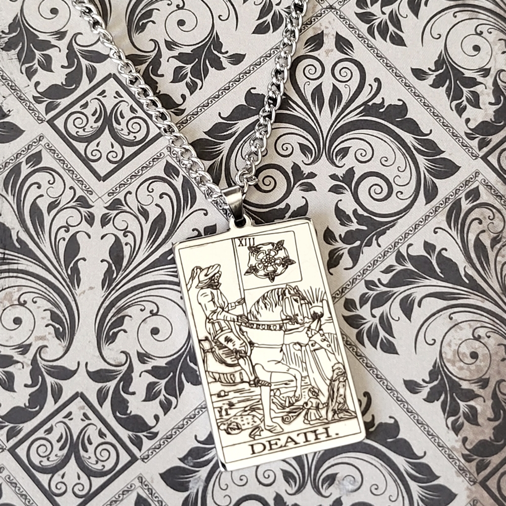 Death Tarot Card Necklace
